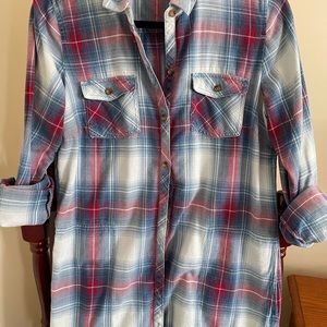 J Jill Plaid Tunic Top